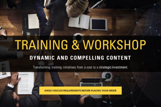 create professional training and workshop courses