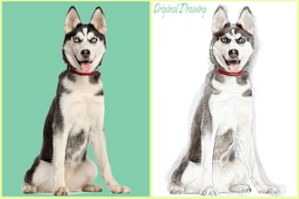 paint a watercolor portrait of your dog, or any animal