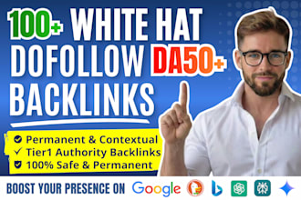 build manual white hat high authority SEO backlinks to rank your website