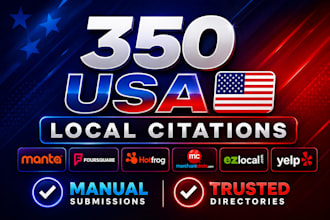 do 350 USA local citations and directory submission