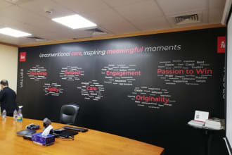 design a professional trade show banner backdrop