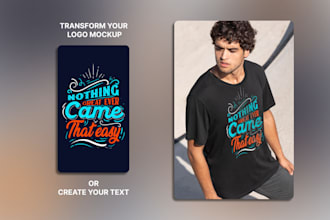 professional design typography, teespring, and mockup
