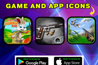design unique app icon or game icon or logo for playstore