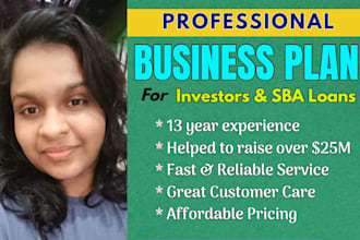 be your business plan writer and prepare business plan for startups