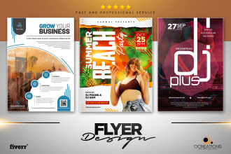 design professional flyer, brochure or postcard in 12hrs