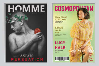 design professional magazine cover