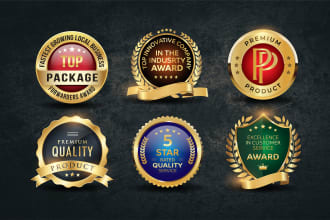 do gold seal logo design, award seal, stamp, web badge