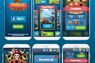 design perfect game UI, gui, UI assets and develop android games