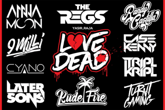 design custom logo for dj band music or any business