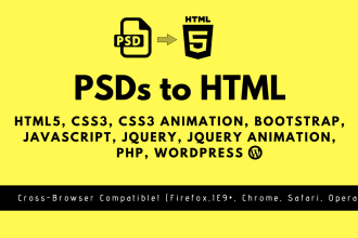 psd, figma to HTML5