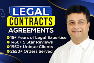 be your lawyer for legal contracts, agreements, nda, terms and conditions