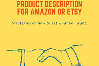 write SEO optimized shopify, amazon product listing