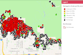 provide property database of fire disaster area