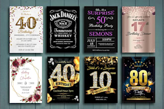 design custom wedding, save the date, birthday invitations
