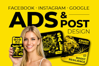 design facebook ads, instagram post, social media post, image ads, ad creative