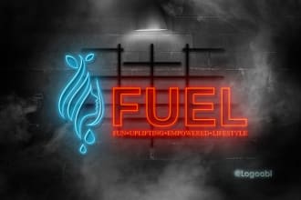design stunning 3d neon logo for you