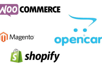 develop wix shopify wordpress magento and open cart websites or stores