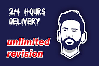 make minimalist flat line art vector avatar of you