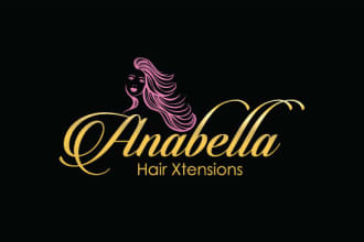 make hair extensions and eye lashes logo