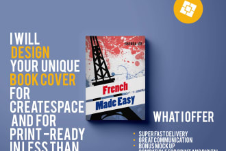 design book layout, book cover design for print and ebook