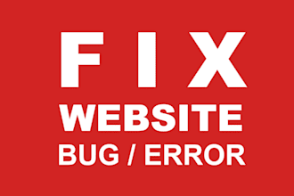 fix website bug or error