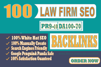 create 100 law firm or lawyer seo backlinks