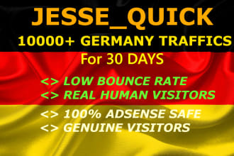 drive real german visitors with low bounce rate