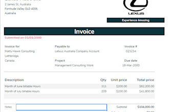 create an invoice template for you in google sheets