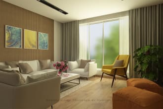 render interior and exterior environments