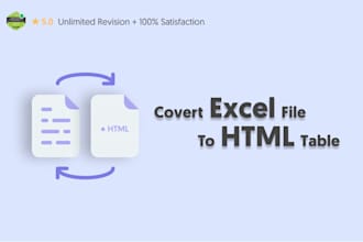 convert excel file to HTML table