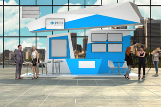 do 3d renders of your stall, kiosk, tradeshow booth or stand