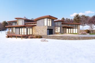 exterior architectural rendering in 24 hours