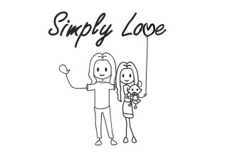 draw a cute family stick figure doodle drawing