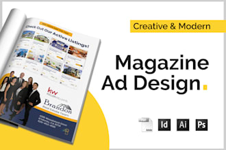 design magazine ad, flyer for real estate agents