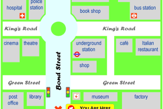 draw vector map, plan of city, tracing a picture in vector