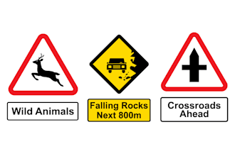 do any type of road, parking and not allowed sign