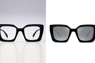 do eye glass images retouching