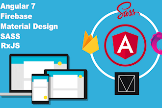 develop firebase based website with angular 8 and material