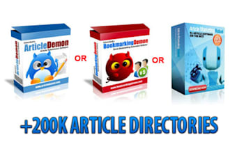 give you 209000 article directories for use in AMR or any other similar submission tool