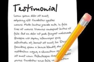write a script for your video testimonial, review or introduction video