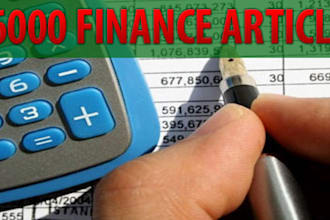 give you 16000 High Quality ARTICLES in Finance niche