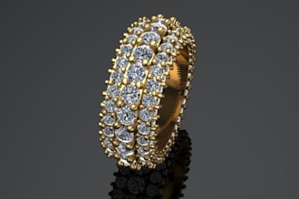 create 3d of any jewelry your design and rendering
