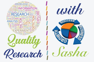 assist in online, market research and business research