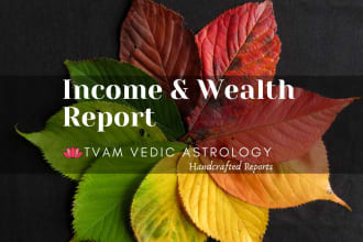 write financial life wealth boosting report using vedic astrology