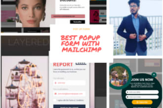 create popup or mailchimp or any form in wordpress