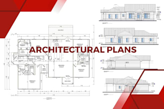 draw your architectural drawing, house plans to autocad