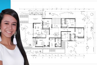 draw your pdf to cad, floor plan, house plans