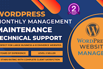 be wordpress manager for expert maintenance and technical support