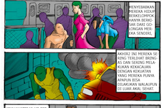 Top 10!  draw a comic ilustration