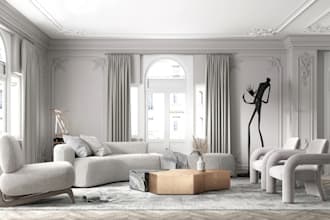 do design and photorealistic rendering of your livingroom